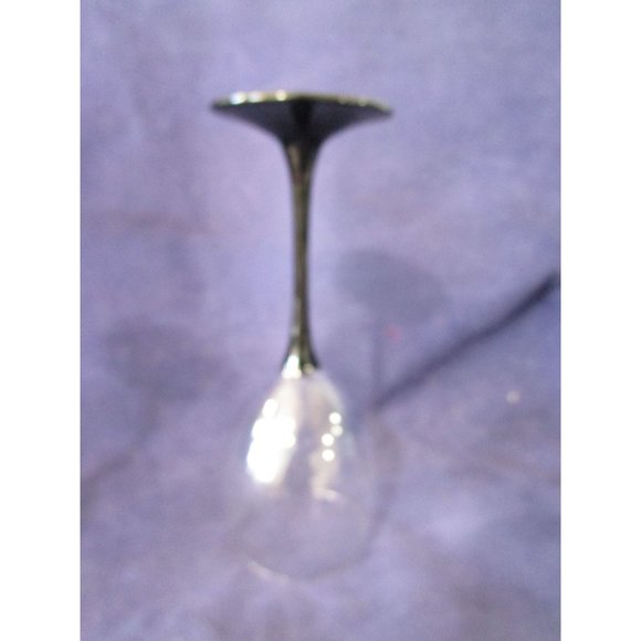 Black Stem Claret Wine Glasses A Pair Cristal DArques Domino Signature France EU - Picture 16 of 16